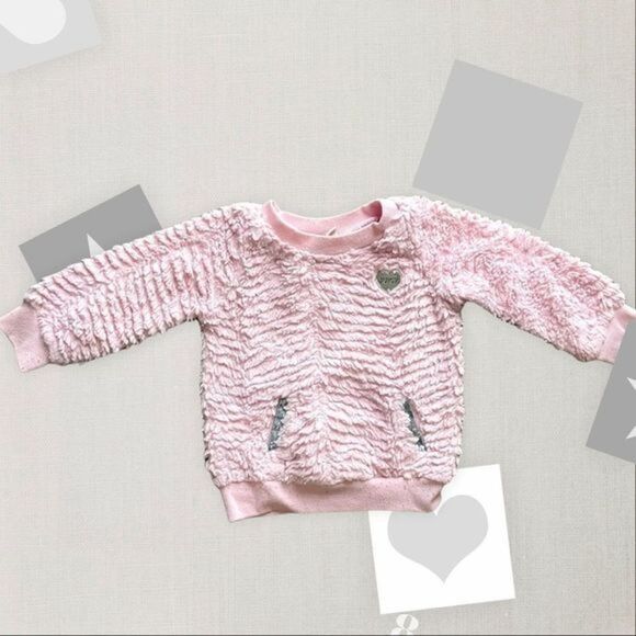 Juicy‎ Couture Pink Fuzzy Wubby Pullover Sweater 18 months - Picture 1 of 5